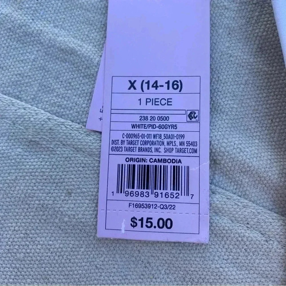 Wild fable, bikini, lavender blue top size 38D with white bottom size X - Picture 5 of 7